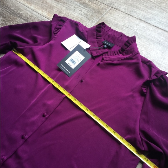 Who What Wear XL new plum blouse top - Picture 4 of 6